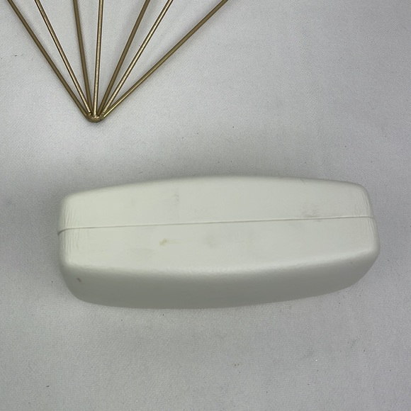 Versace White Leather with Gold Letters Sunglass Case - Picture 3 of 6